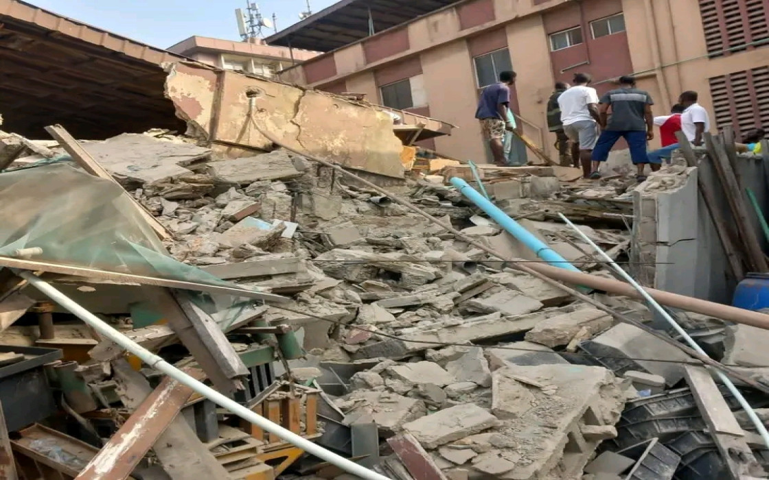 Baby, One Other Trapped As Lagos Building Collapses