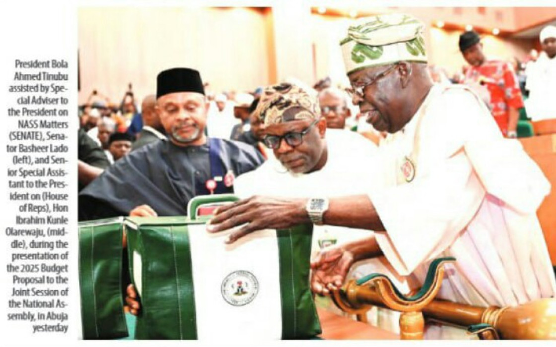 President Bola Ahmed Tinubu Presents Proposal of 2025 Budget of N49.7trn Yesterday at the Joint Session of the National Assembly in Abuja.