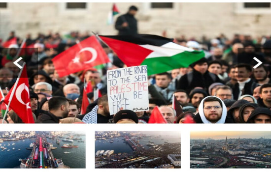 Tens of thousands of people in Istanbul protest Gaza war